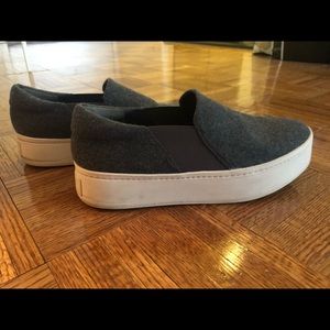 Vince Warren Felt Fabric Platform Sneakers